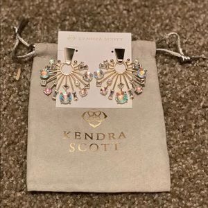Kendra Scott Fabia SM Statement Gold Earrings